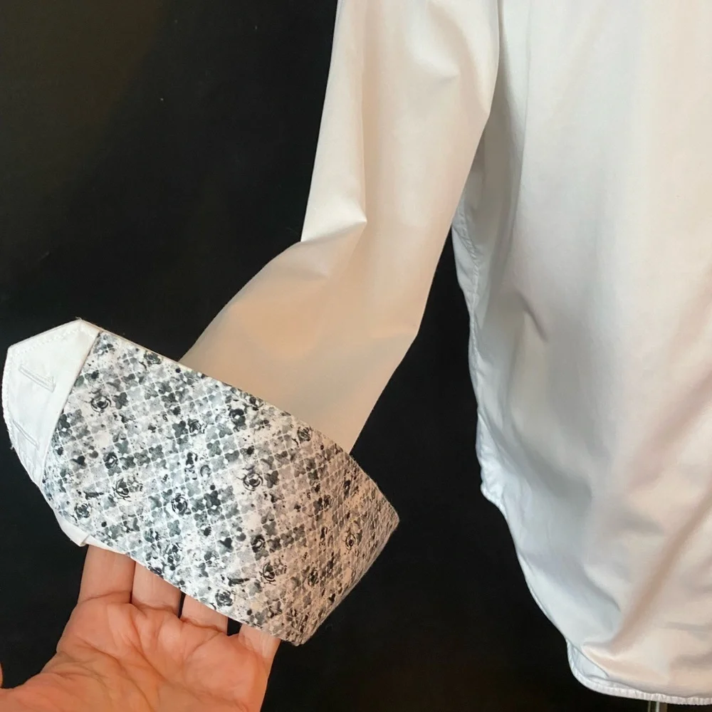 Robert Graham Classic Fit White Floral Button Down Shirt XL - Picture 3 of 10